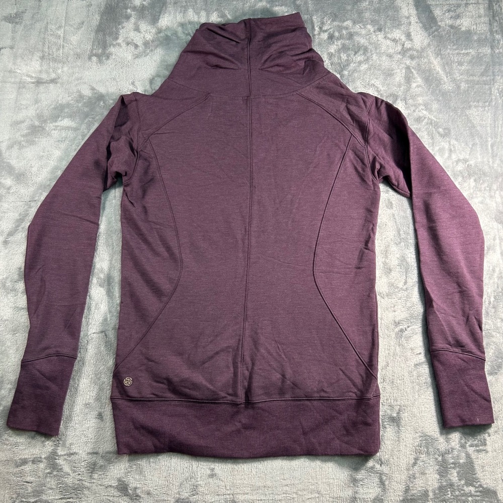 Zella Womens Cowl Neck Thumbhole Pullover‎ Sweatshirt Purple Size S - Picture 7 of 7